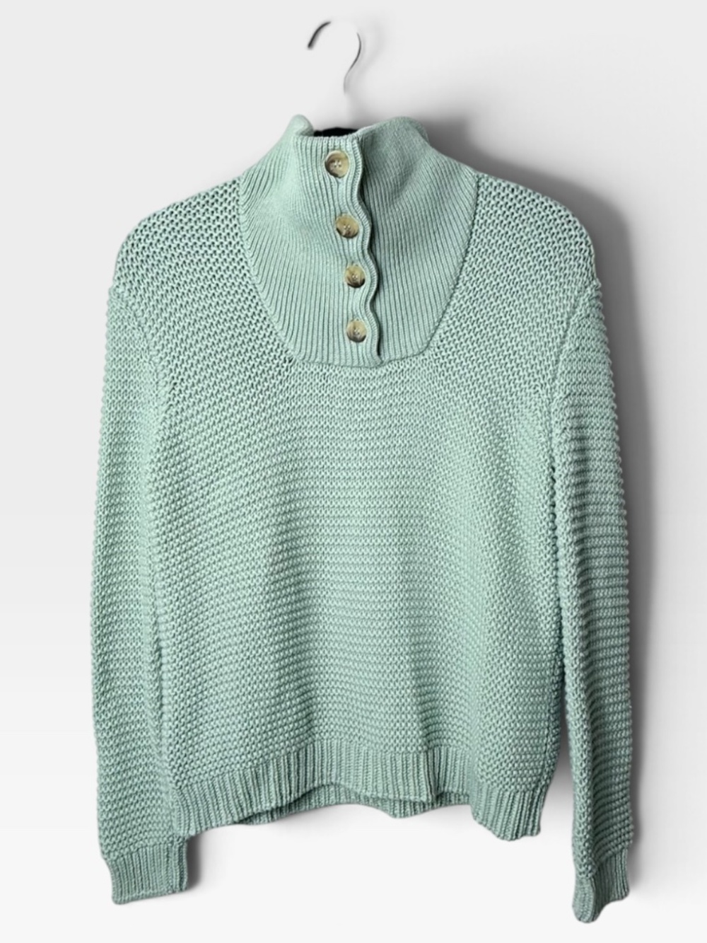 Alice Walk Women's Cotton Weekender Size Small Teal Long Sleeve Knit (W)